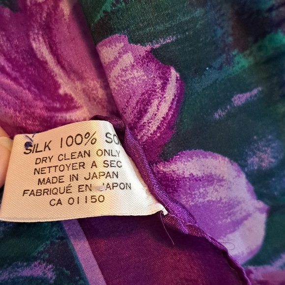 Vintage Careta 💯 silk scarf japan - Picture 9 of 11
